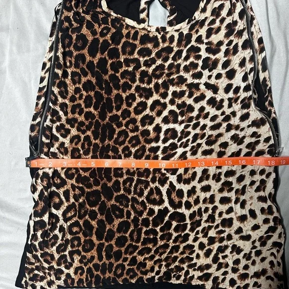 ZARA Leopard Print Women's Zipper Detail Shirt - Picture 7 of 9